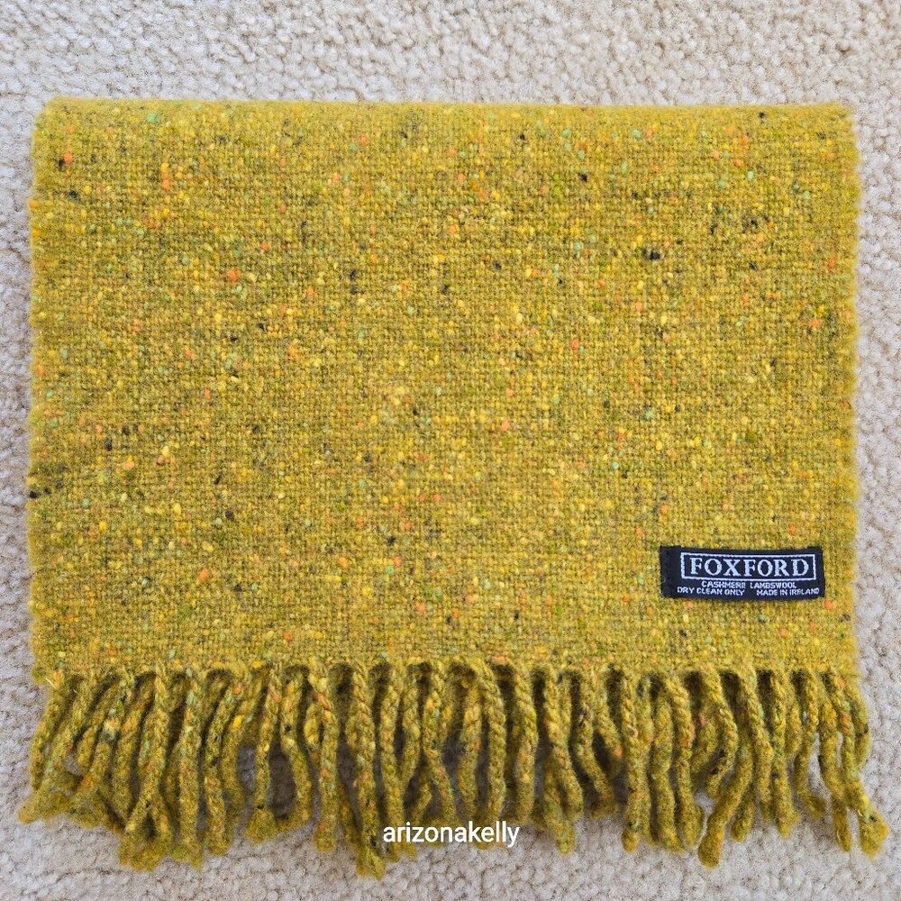 NWOT Foxford Cashmere Wool Scarf Tweed Donegal Speckled